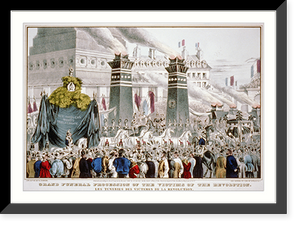 Grand funeral procession of the victims of the revolution: les tunebies de victimes de la revolution, Antique Poster