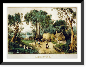 Historic Framed Print, Harvesting the last load.,  17-7/8" x 21-7/8"