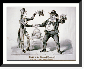 Health to the King and Bismark!! Heil dem Koenig und Bismark!!, Antique Print
