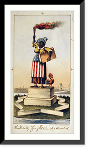 Historic Framed Print, Liberty frightenin de world,  17-7/8" x 21-7/8"