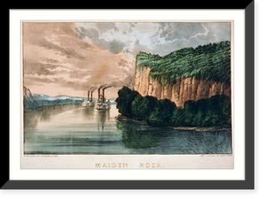 Historic Framed Print, Maiden rock: Mississippi River - 2,  17-7/8" x 21-7/8"