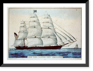 New York clipper ship Challenge"" - 2, Antique Print