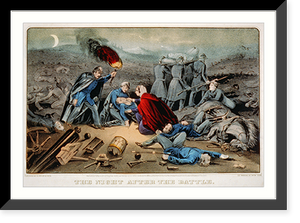 Historic Framed Print, The night after the battle - 2,  17-7/8" x 21-7/8"