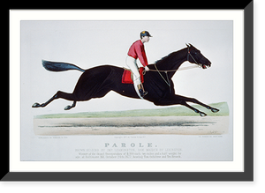 Historic Framed Print, Parole: brown gelding by Imp. Leamington, dam Maiden by Lexington,  17-7/8" x 21-7/8"