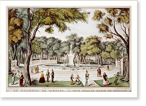 Historic Landscape - La Alameda de Mexico The public park of Mexico