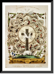 Historic Framed Print, The road to the holy cross: le chemin de la tres Ste. Croix - 2,  17-7/8" x 21-7/8"