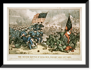 Historic Framed Print, The second battle of Bull Run, fought Augt. 29th 1862. - 2,  17-7/8" x 21-7/8"