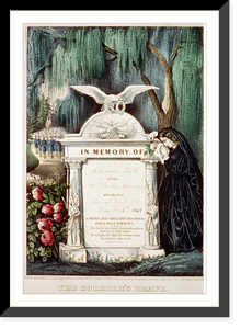 Historic Framed Print, The soldier's grave,  17-7/8" x 21-7/8"