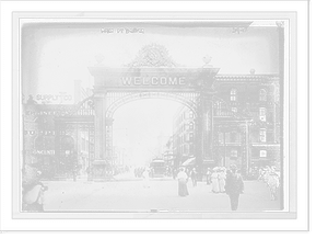 Antique Photo Print - Colorado - Welcoming arch at Denver
