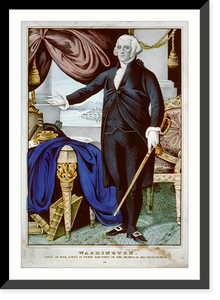 Historic Framed Print, Washington: first in war, first in peace, and first in the hearts of his countrymen - 2,  17-7/8" x 21-7/8"
