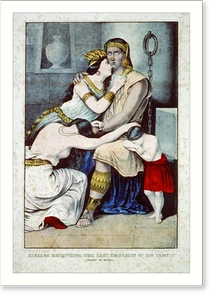Historic Photo Print - Ataliba receiving the last embraces