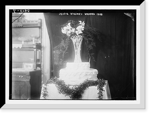 Historic Framed Print, Jessie Wilson's wedding cake,  17-7/8" x 21-7/8"