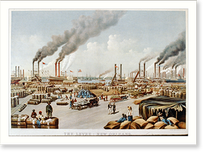 Vintage Photo Print - New Orleans - The levee - Vintage Home Decor Print