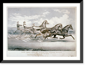 Historic Framed Print, Lady Emma, George Wilkes, and General Butler: trotting for a purse of $1000 mile heats, best 3 in 5,  17-7/8" x 21-7/8"