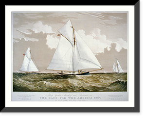 Vintage Americana Print - Sloop yachts Mischief and Atalanta