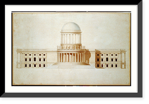 Historic Framed Print, [United States Capitol, Washington, D.C. West elevation High Dome"]" - 2,  17-7/8" x 21-7/8"