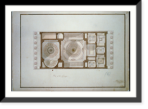 Bank building (2nd Bank of the United States"), Philadelphia, Pennsylvania. Reflected ceiling plan" - 3, Antique Wall Art