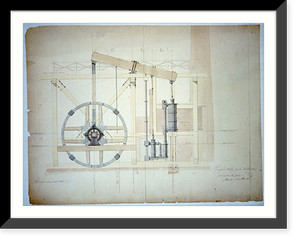 Steam engine, Washington Navy Yard, Washington, D.C. Longitudinal section of engine - 2, Vintage Wall Art