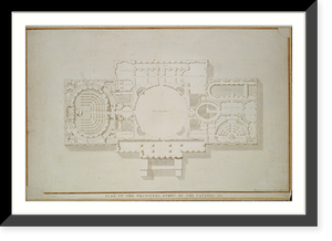 Historic Framed Print, Plan of the principal story of the Capitol, U.S. - 2,  17-7/8" x 21-7/8"