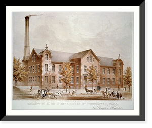 Crompton Loom Works, Green Street Worcester, Mass. - Geo. Crompton proprietor - 2 Classic, Antique Wall Art