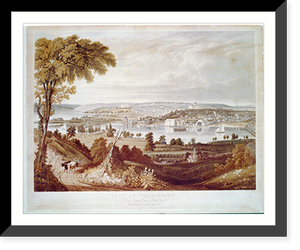 Historic Framed Print, City of Washington from beyond the Navy Yard.painted by G. Cooke ; engd. by W.J. Bennett. - 4,  17-7/8" x 21-7/8"