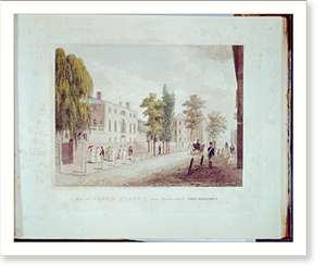 Vintage Street Scene - Philadelphia - View in Third Street