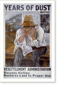 Vintage Americana Print - Years of dust Resettlement Administration
