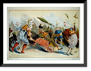 5 circus clowns - 2, Vintage Print