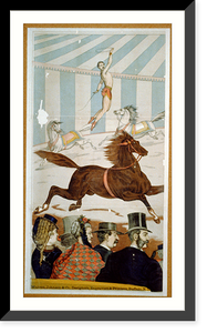 Historic Framed Print, [Acrobats on horseback] - 4,  17-7/8" x 21-7/8"