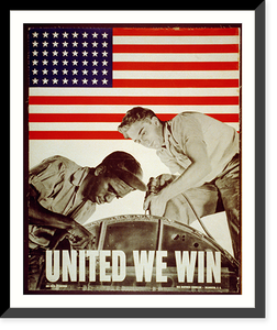 United we win. War Manpower Commission, Washington, D.C..O.W.I. photo by Liberman, Antique Poster