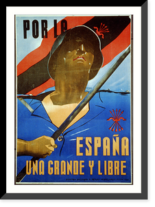 Historic Framed Print, Por la Espa&ntilde;a, una grande y libre,  17-7/8" x 21-7/8"