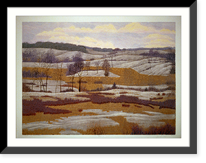 Historic Framed Print, Winter in Baker Park.G. Mortensen,  17-7/8" x 21-7/8"