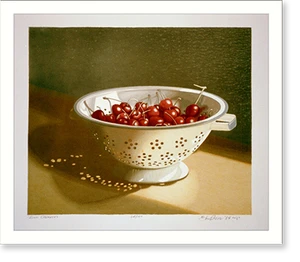 Black & White Photo - Bing cherries.Joe Price