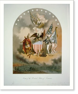 Vintage Americana Print - Arms of the United States of America.J.E (2)