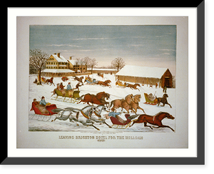 Leaving Brighton hotel for the mill-dam. Winter - 2, Antique Wall Art