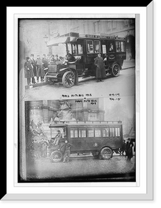 Two Paris Auto buses Classic, Vintage Wall Art