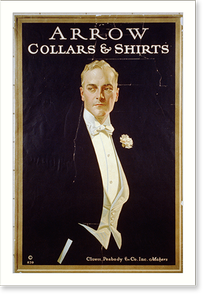 Black & White Photo - Arrow collars and shirts - Vintage Wall Art Gift