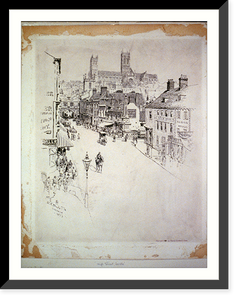 High Street, Lincoln.E.C. Peixotto, Lincoln, 1899. - 2 Classic, Antique Poster