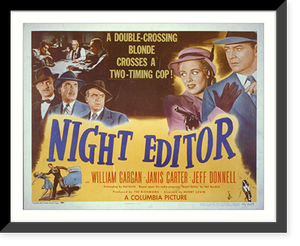 Night editor : A double-crossing blonde crosses a two-timing cop, Vintage Poster