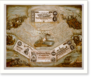 Antique Photo Print - The confederate note memorial