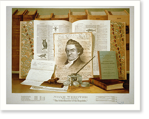 Vintage Photo Print - Noah Webster. Born -died 1843, 1758