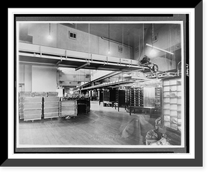 Historic Framed Print, [Mail receiving and sorting room, U.S. Post Office, Washington, D.C.].National Photo Co., Washington, D.C.,  17-7/8" x 21-7/8"