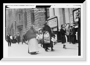 Historic Framed Print, Carrying home Xmas baskets,  17-7/8" x 21-7/8"