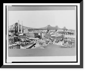 Historic Framed Print, Blackwell's Island Bridge,  17-7/8" x 21-7/8"