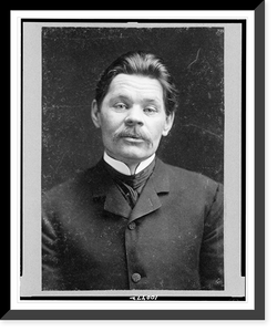 Historic Framed Print, [Maxim Gorky, half-length portrait, facing front],  17-7/8" x 21-7/8"