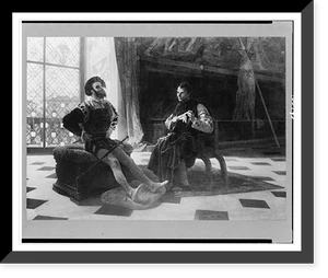 Antique Photo Print - Cesare Borgia seated with Machiavelli
