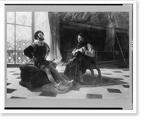 Antique Photo Print - Cesare Borgia seated with Machiavelli