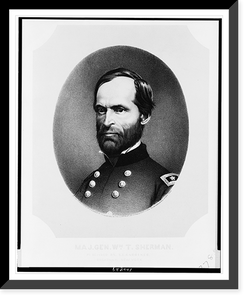 Historic Framed Print, Maj. Gen. Wm. T. Sherman,  17-7/8" x 21-7/8"