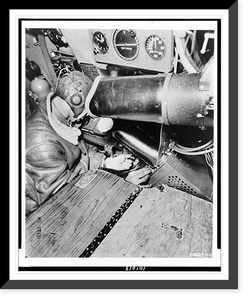 Navigator of airplane in compartment of a modern aircraft, Bright Field, Ohio.U.S.A.A.F. Classic, Vintage Poster