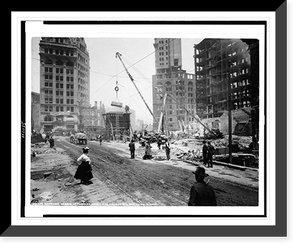 Removing debris at Third, Kearney and Market Sts., San Francisco, Cal. Classic, Historic Reproduction